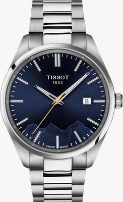 Tissot PR 100 Quartz Jungfraubahn Special Edition (40mm) Blue Dial / Stainless Steel Bracelet Watch T1504101104102