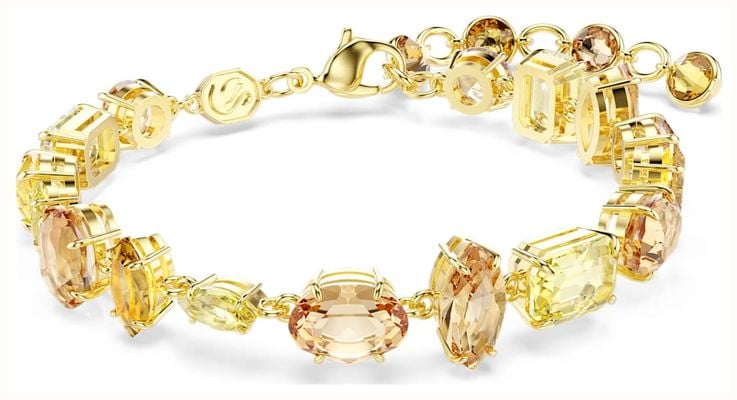 Swarovski Gema Bracelet, Mixed Cuts, Yellow, Gold-tone Plated 5718072