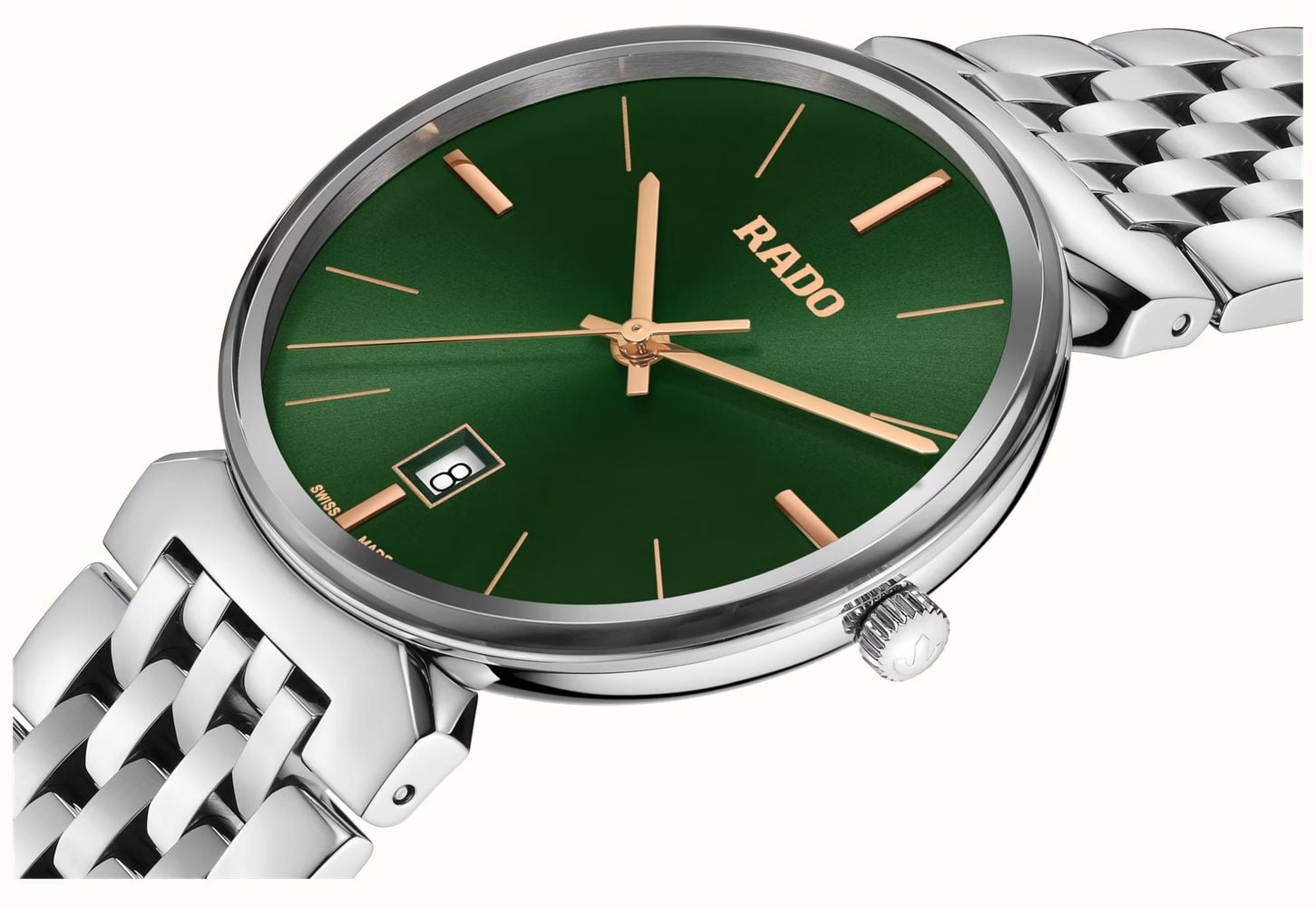 RADO Florence Quartz (38mm) Green Sunray Dial / Stainless Steel Bracelet R48912313 - alternate view 2