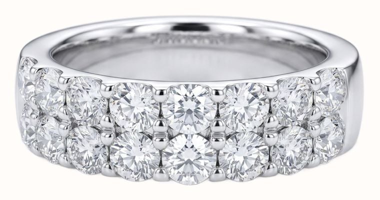 James Moore Clarity 9t White Gold 3.08ct Double Row Ring J41596