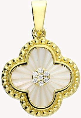 Sterling Silver Gold Plated Clover Pendant H6746/Y