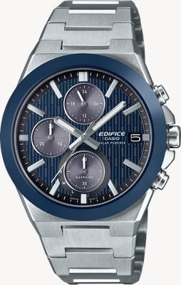 Casio Edifice Solar Powered Chronograph (39.5mm) Blue Dial / Stainless Steel Bracelet EFS-S650D-2AEF