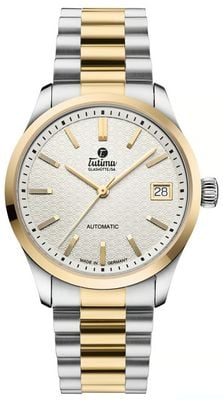 Tutima Glashütte Sky Automatic (34mm) Opal White Dial / Two-Tone Stainless Steel Bracelet 6705-22