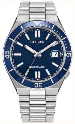 Citizen Tsuyosa Shore Automatic (40mm) Deep Blue Sunray Dial / Stainless Steel Bracelet NJ0230-59L