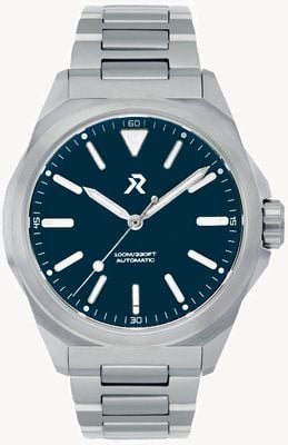 RZE Resolute Pro Automatic Stratos (40mm) Blue Enamel Dial / UltraHex Titanium Bracelet Watch RES-40-STRATOS