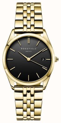 Rosefield Ace (33mm) Black Dial / Gold-Plated Stainless Steel Bracelet ACBKG-A13