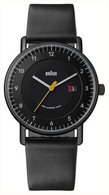Braun Classic Solar (40mm) Black Dial / Black Leather Strap BN0301BKBKG