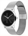 Calvin Klein Exceptional Quartz (37mm) Black CK Dial / Stainless Steel Mesh Bracelet 25200604 - alternate view 2