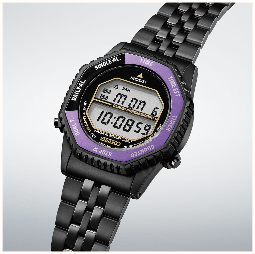 Seiko Digital Quartz Multifunction 'Rotocall' 145th Anniversary Limited Edition in Edo Purple HFL001P1 - alternate view 2