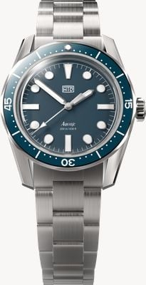 HTD Aquatìc Bicchierini Automatic Skindiver (39mm) Marina Blue Dial / 323 Stainless Steel Bracelet Watch AQUATIC-BICCHIERINI-BLUE