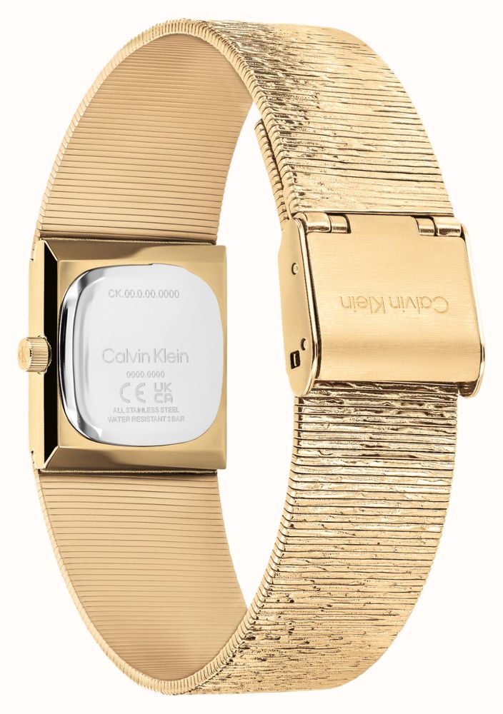 Calvin Klein Sophisticated Square (20mm) Green Dial / Gold PVD Stainless Steel Bracelet 25100228 - alternate view 3