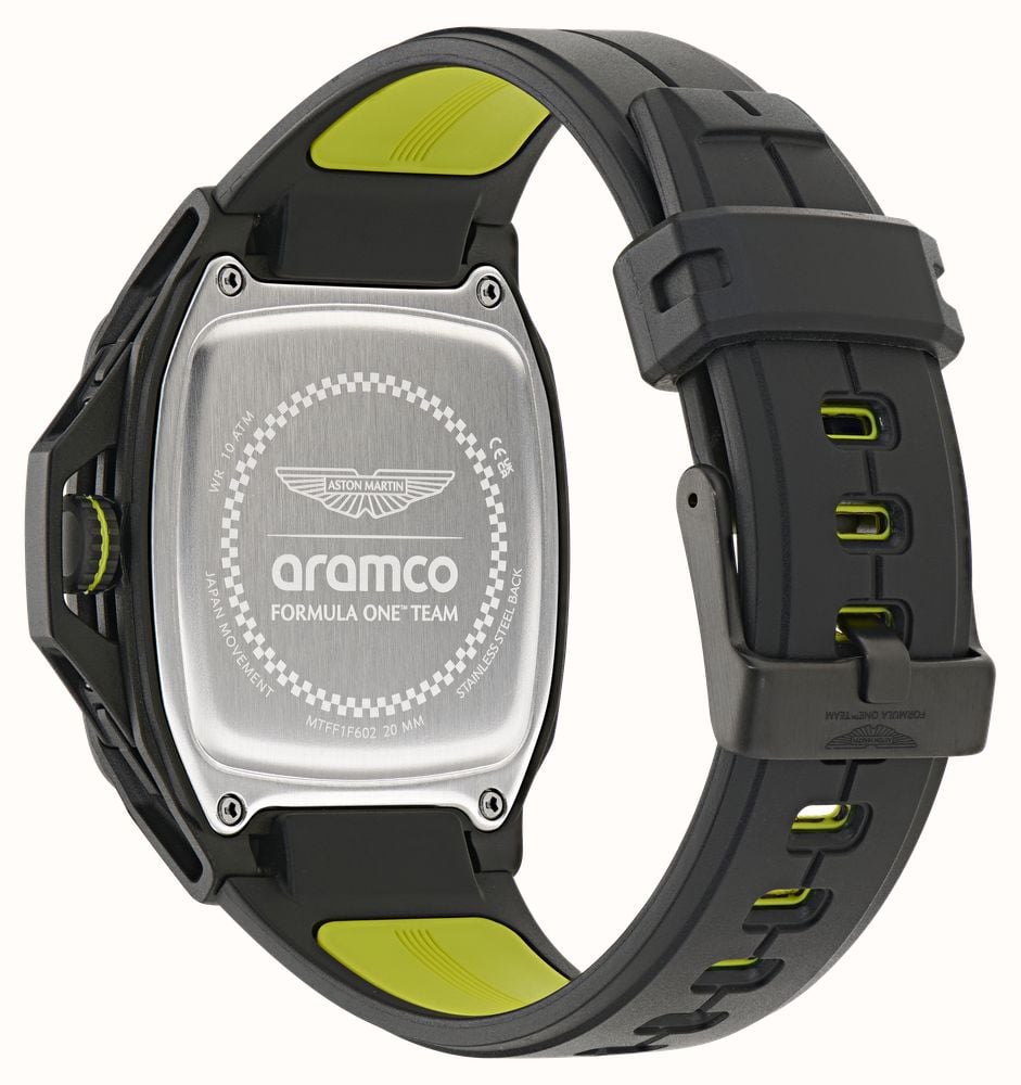 Aston Martin Aramco Formula One™ Team FLK Quartz Multifunction (41.4mm) Black Dial / Black Silicone Strap MTFF1F602 - alternate view 3