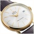 Orient Men's Automatic Gold Tone Stainless Steel Case Brown Leather Strap With Domed Mineral Crystal RA-AC0028S30B - alternate view 2
