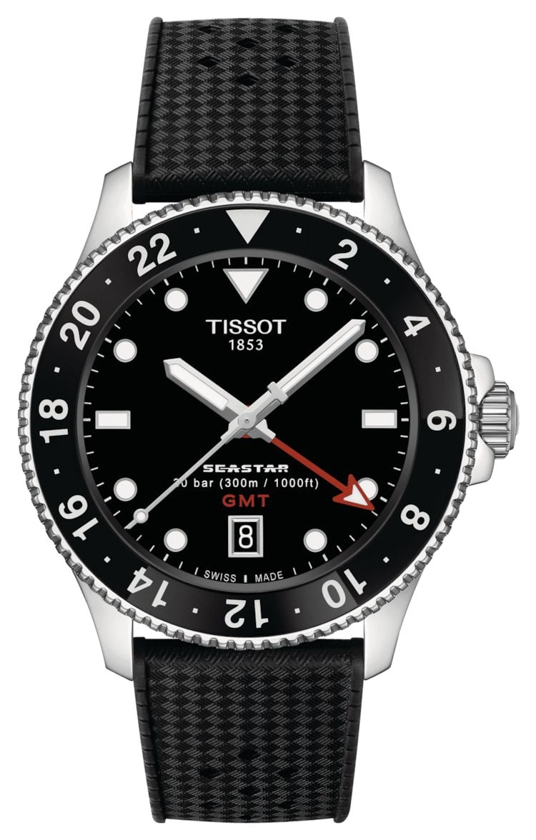 Tissot T1208521705100 Seastar 1000 Quartz GMT (40mm) Black Watch