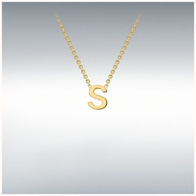 IBB 9ct Yellow Gold Initial S Pendant 1.19.0168