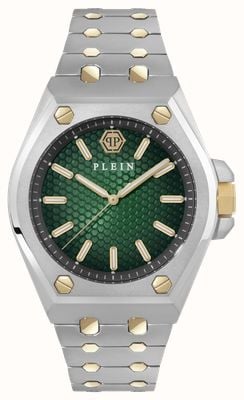 Philipp Plein PLEIN EXTREME GENT (43mm) Green Fumé Dial / Two-Tone Stainless Steel Bracelet PWPMA0224