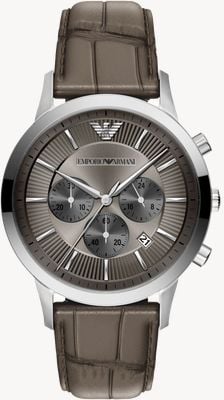Emporio Armani Quartz Chronograph (43mm) Brown Sunray Dial / Brown Leather Strap AR11821