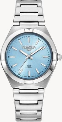 Roamer Women's EOS Classic (34mm) Light Blue Dial / Stainless Steel Bracelet 982847 41 05 20