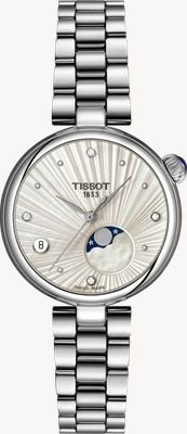 Tissot Desir Moonphase Quartz (29.6mm) Mother-of-Pearl Dial / Stainless Steel Bracelet Watch T1522231103600