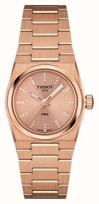 Tissot Women's PRX (25mm) Rose Gold Dial / Rose Gold PVD Stainless Steel Bracelet T1370103350600