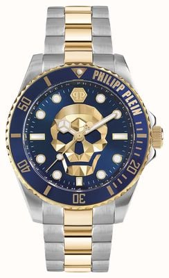 Philipp Plein THE $KULL DIVER HIGH-CONIC / Blue Dial Two Tone Steel PWOAA0722