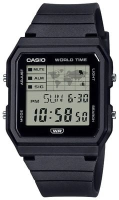 Casio World Map Multifunction (33.7mm) Digital Dial / Black Bio-Based Resin Strap LF-30W-1AEF