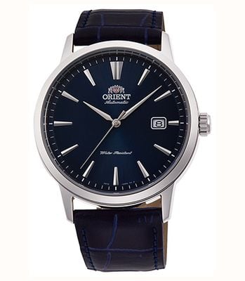 Orient Mechanical Contemporary (41.6mm) Dark Blue Dial / Dark Blue Leather Strap RA-AC0F06L10B