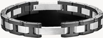 Herbelin Cap Camarat Bracelet - Sandblasted Titanium And Polished Stainless Steel - 10mm (Adjustable) BCC10TDAP
