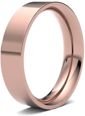 James Moore Wedding Rings | 9ct Rose Gold | 5mm | Heavy | Flat Court | AG_5LHE-9R