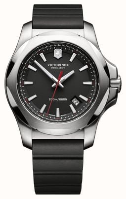 Victorinox I.N.O.X. Quartz (43mm) Black Dial / Black Rubber Strap 241682.1