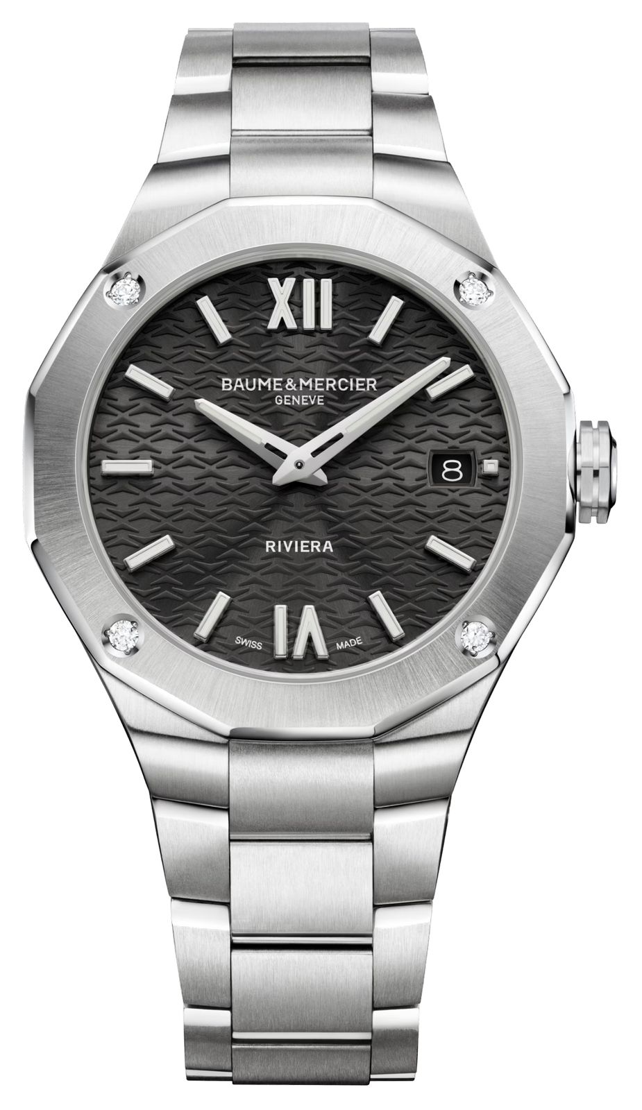Baume & Mercier 10724 Riviera Diamond (36mm) Black Dial / Watch