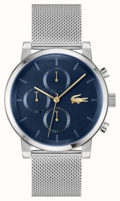 Lacoste Replay Multifunction (44mm) Blue Dial / Stainless Steel Mesh Bracelet 2011409