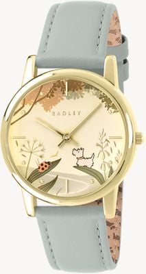 Radley Ladybird Road (35mm) Champagne Printed Dial / Artichoke Green Leather Strap RY21848