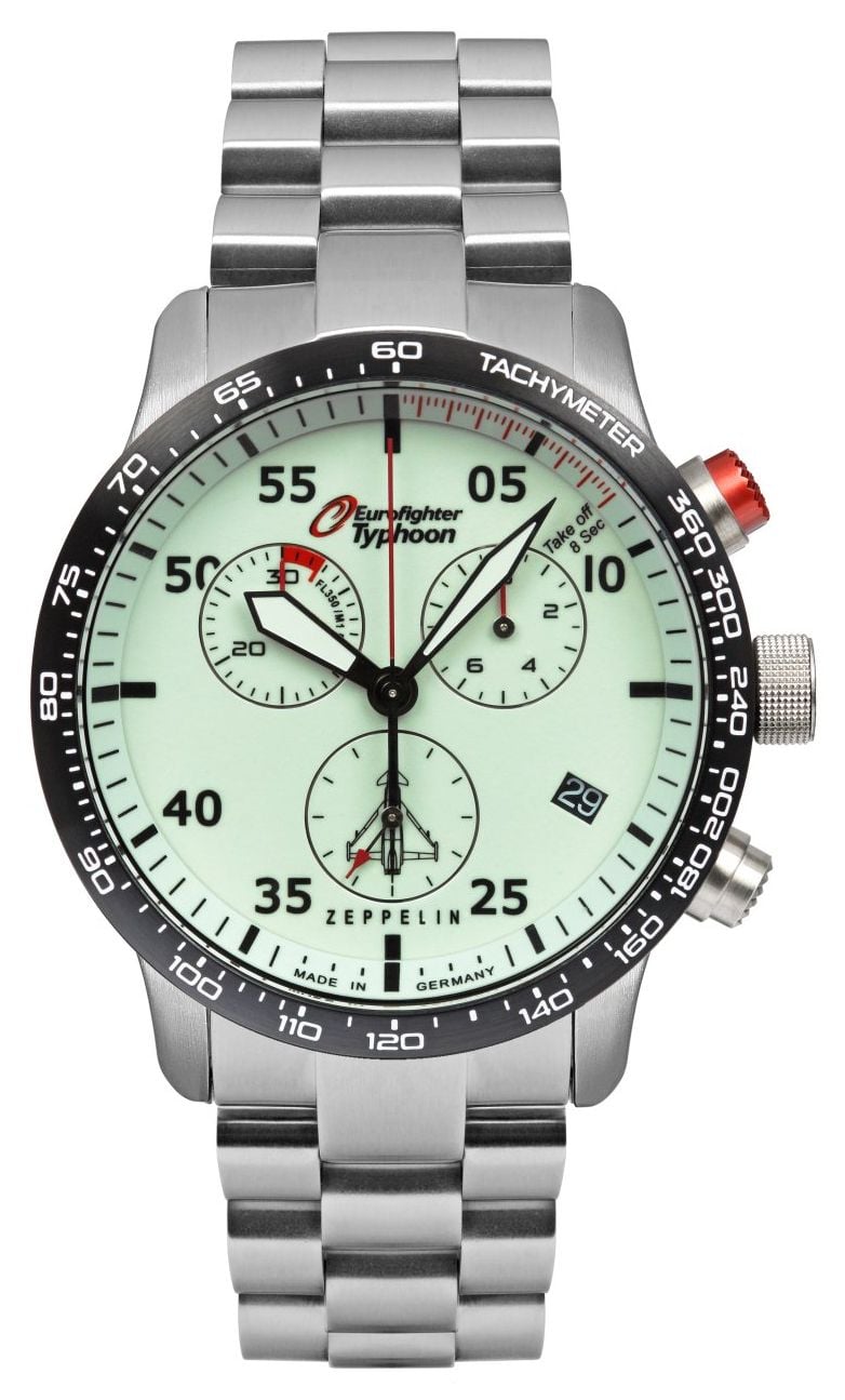 Zeppelin 7298M-5 Eurofighter Quartz Chronograph (43mm) Full- Watch