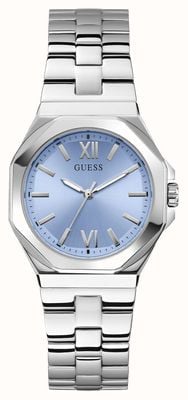 Guess EMPRESS (34mm) Ice Blue Sunray Dial / Stainless Steel Bracelet GW0873L1