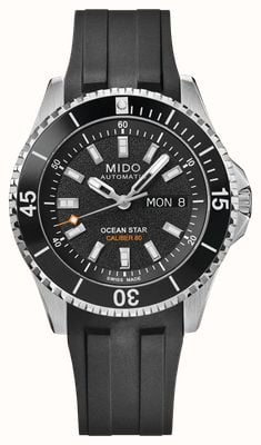 Mido Ocean Star 200 Automatic (41mm) Textured Black Dial / Black Rubber Strap Watch M0269301705100