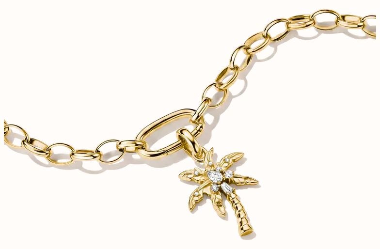 Thomas Sabo THOMAS SABO Gold-Plated Palm Tree Connect Charm CC1354-M01-14 - alternate view 2