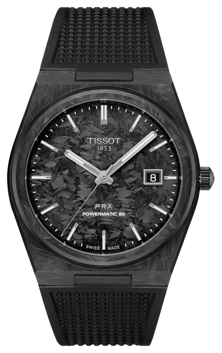 Tissot T1379079720100 PRX Powermatic 80 – Forged Carbon Watch