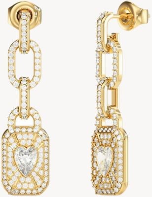 Guess Guess Jewellery Womens  Crystal Love Tag Pendants UBE06349YG