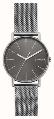 Skagen Men's Signatur Grey-Plated Milanese Mesh Bracelet SKW6577