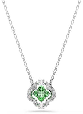 Swarovski Una Angelic pendant, Mixed cuts, Green, Rhodium plated 5757785