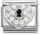 Nomination Classic Heart with Keyhole Cubic Zirconia Charm 330328/09