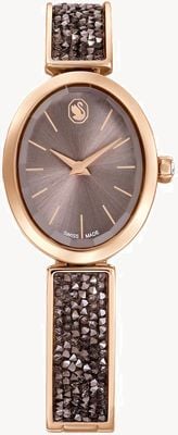 Swarovski Crystal Rock (26mm) Greige Dial / Greige Crystal & Rose Gold PVD Stainless Steel 5656857