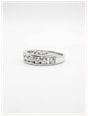1ct Round Brilliant Natural Diamond 9ct White Gold Half Eternity Ring J48074 - alternate view 2