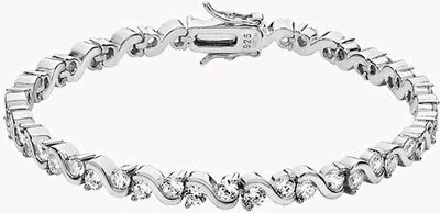Ladies Sterling Silver CZ bracelet G2380