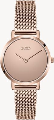 HUGO #CHERISH | Rose Gold Dial | Rose Gold PVD Mesh Bracelet 1540085