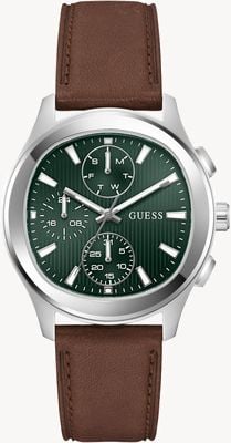Guess PALMER Multifunction (40mm) Green Dial / Brown Leather Strap GW1049G1