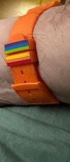 Customer picture of Swatch Proudly Orange Orange Dial / Orange Silicone Strap SO29O700