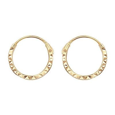 Treasure House ES316 9k Yellow Gold 8mm Hinged Sleepers Jewellery