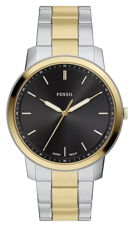 Fossil FS6182 Minimalist 44 mm Three-Hand Two-Tone Stainless Watch